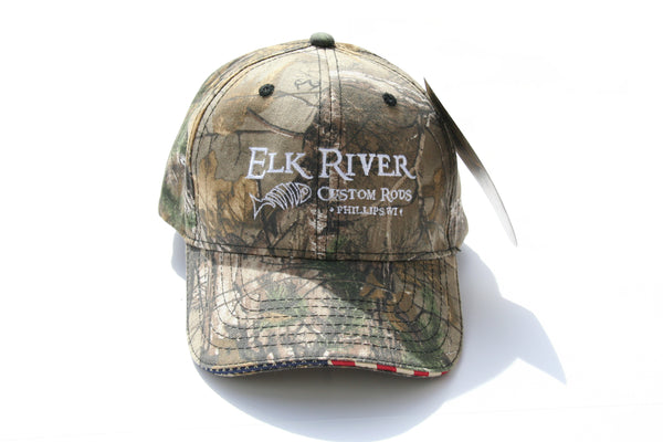 Elk River Custom Rods American Flag Sandwich Camo Hat