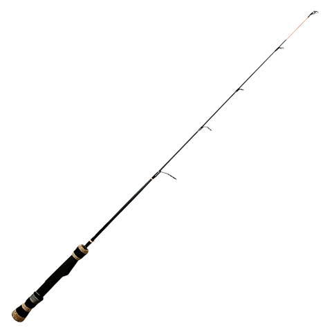 32” Solid Carbon Med-Lite Walleye/Whitefish Ice Rod with Reel Seat