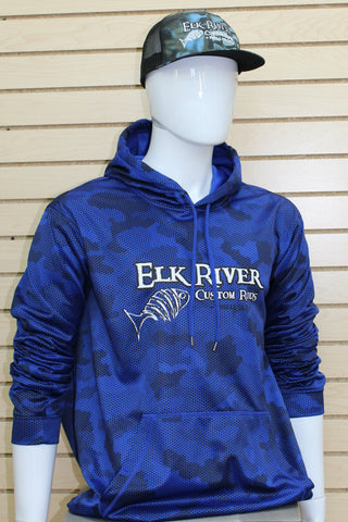 CamoHex Fleece Hooded Pullover True Royal