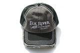 Elk River Custom Rods Distressed Black & Charcoal Grey Hat