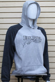 Lightweight Fleece Raglan Hoodie Heathered Grey/ Heathered Charcoal