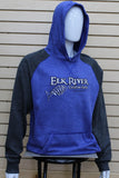 Lightweight Fleece Raglan Hoodie Heathered Deep Royal/ Heathered Charcoal