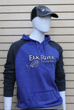 Lightweight Fleece Raglan Hoodie Heathered Deep Royal/ Heathered Charcoal